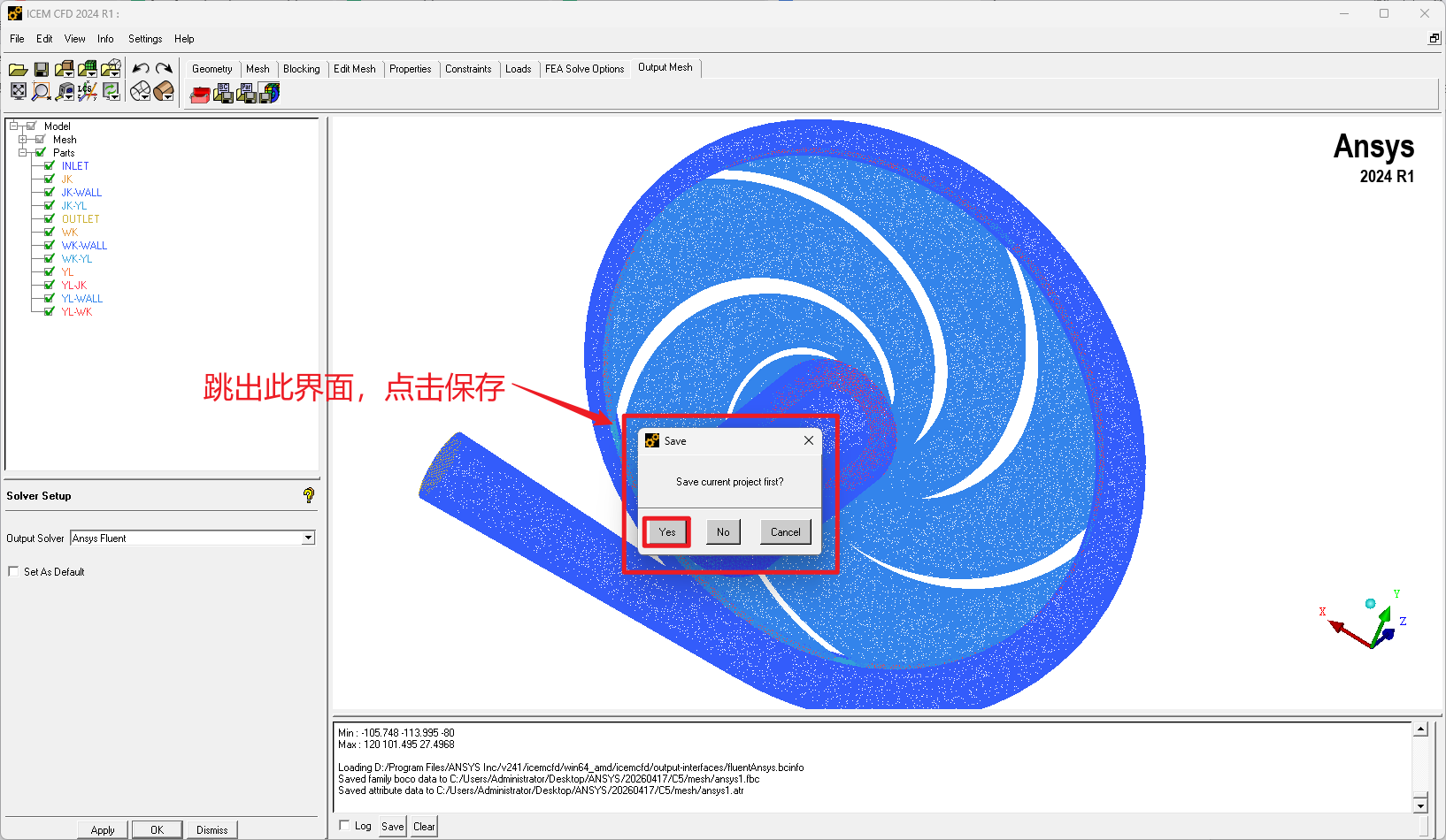 Write mesh file