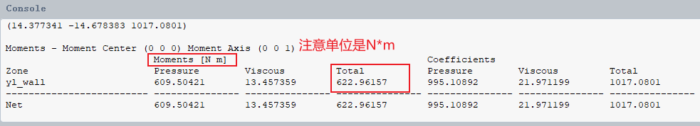 Torque calculation result