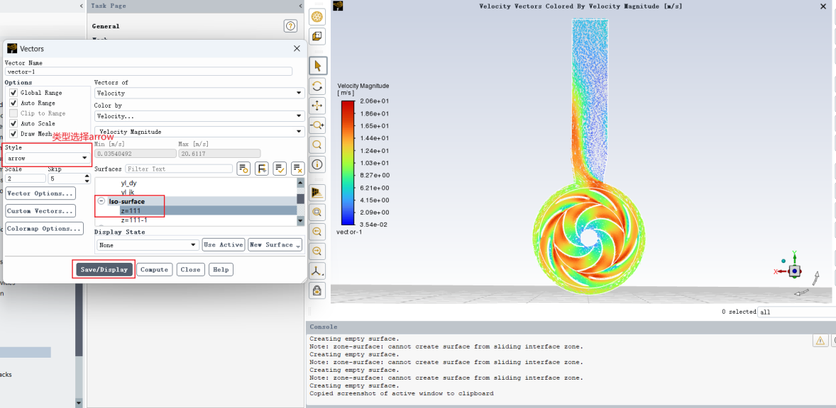 Absolute velocity contour settings 2